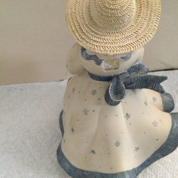 Sarahs Angels Figurine girl holding fruit basket missing wing - Picture 9 of 10